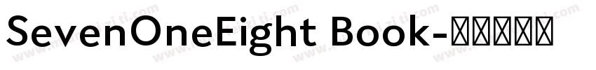 SevenOneEight Book字体转换